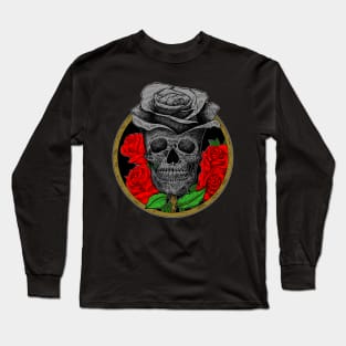 Skull head rose color Long Sleeve T-Shirt